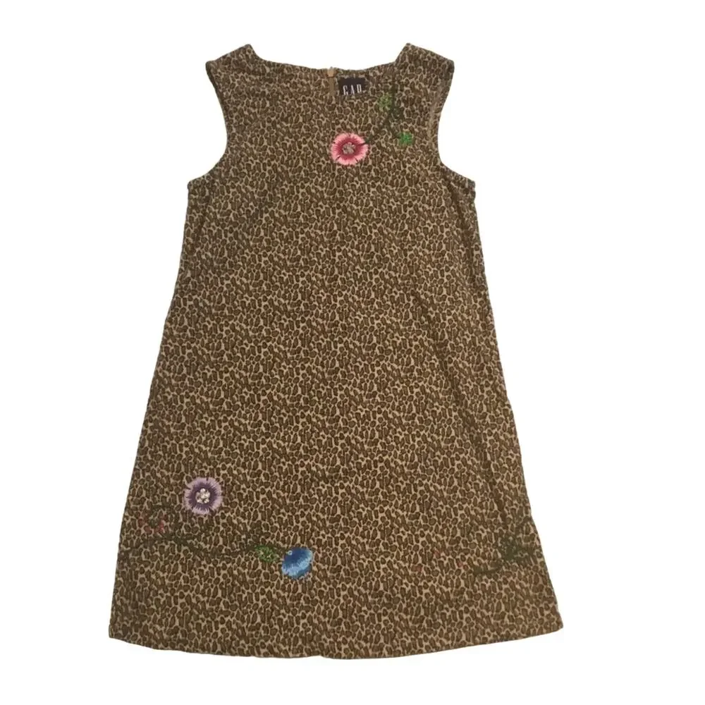 Gap Corduroy Animal Print Dress